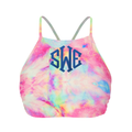 BLOOPER SWIM: Monogrammed High Neck Bikini Top