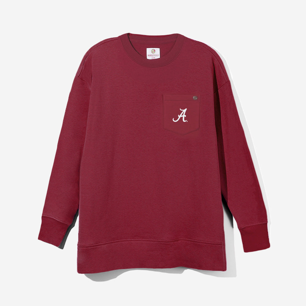 alabama crimson crewneck sweatshirt