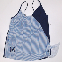 BLOOPER SWIM: Monogrammed Ruched Tankini