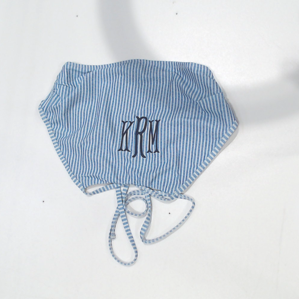 BLOOPER SWIM: Monogrammed High Neck Bikini Top