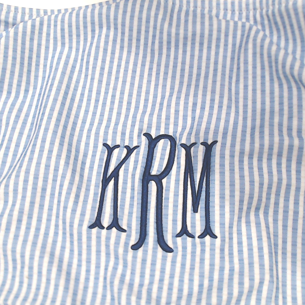 BLOOPER SWIM: Monogrammed High Neck Bikini Top