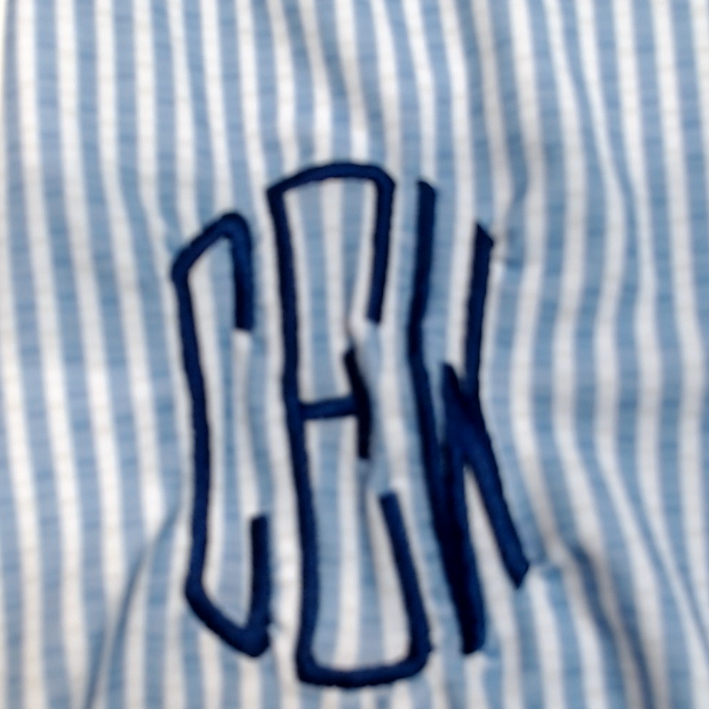 BLOOPER SWIM: Monogrammed Ruched Tankini
