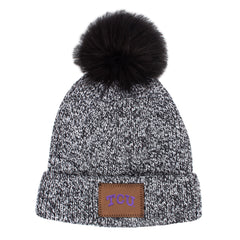 tcu horned frogs beanie in charcoal