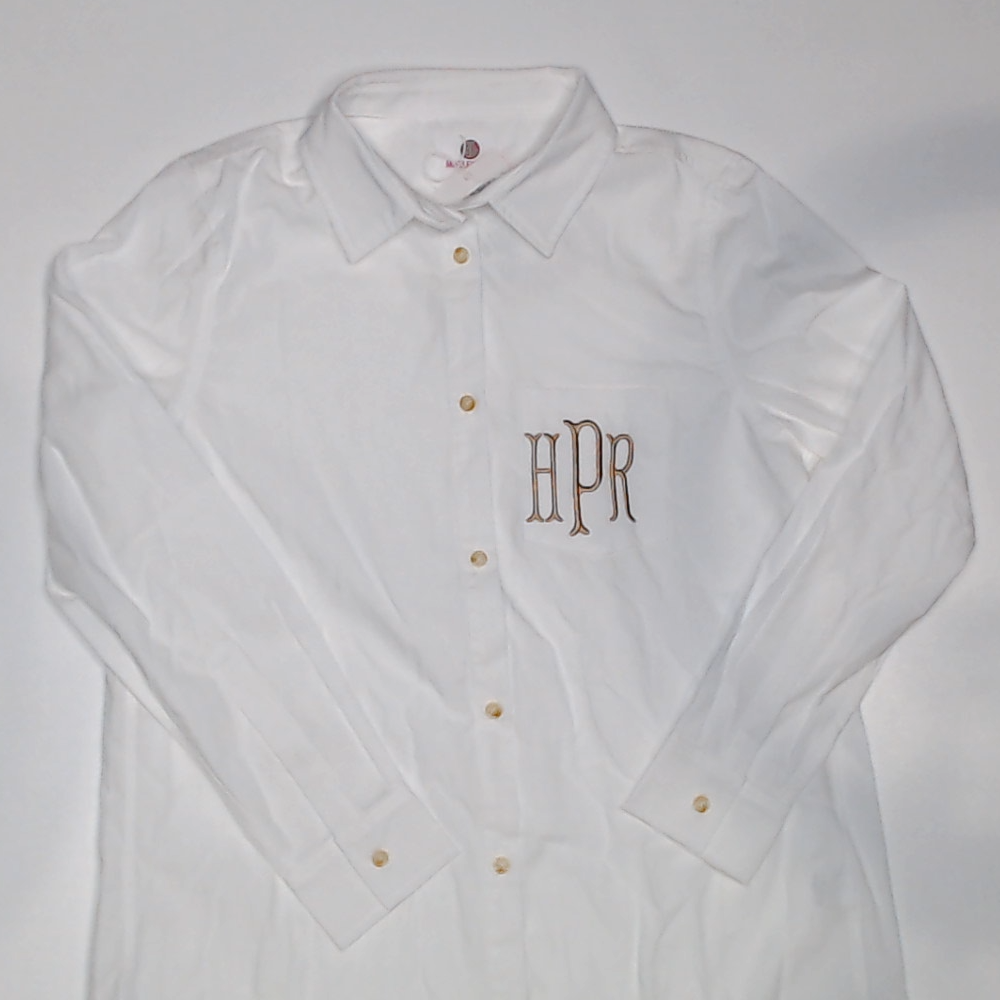 BLOOPER CLOTHING: Monogrammed Button Down Tunic