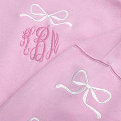 Embroidered Bows Sweatshirt detail shot