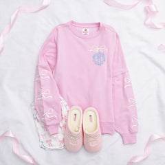 Embroidered Bows Sweatshirt flatlay