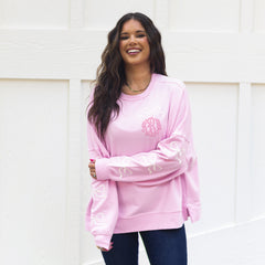 Embroidered Bows Sweatshirt on peyton