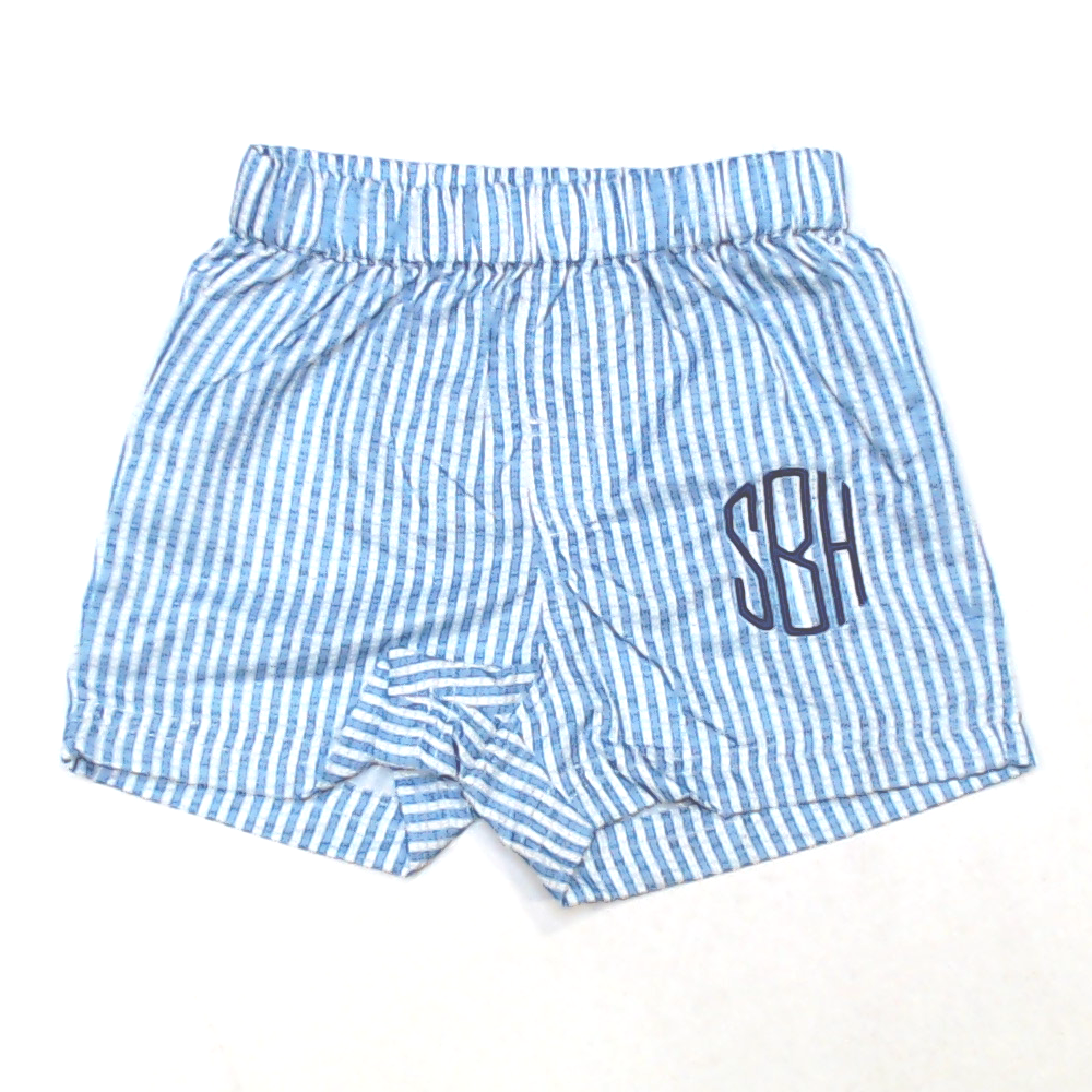 BLOOPER KIDS: Monogrammed Boys Swim Trunks