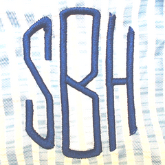 BLOOPER KIDS: Monogrammed Boys Swim Trunks