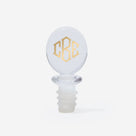 Monogrammed Wine Stopper | Clear