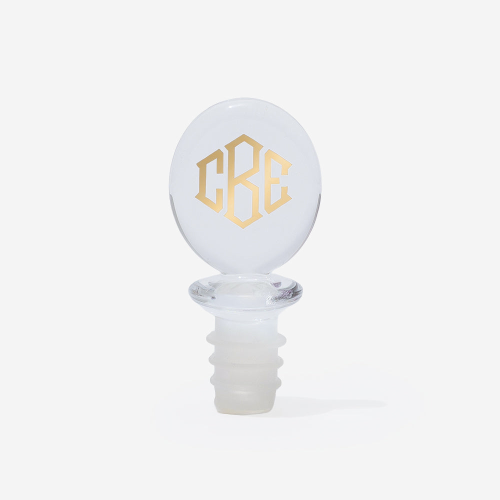 monogrammed wine stopper