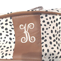 BLOOPER BAG: Monogrammed Spotted Train Case