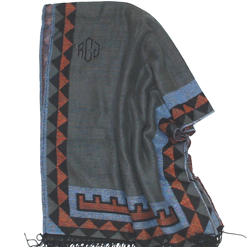 BLOOPER CLOTHING: Monogrammed Aztec Poncho