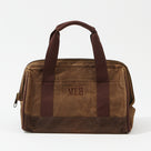 Personalized Waxed Canvas Tool Bag | Brown