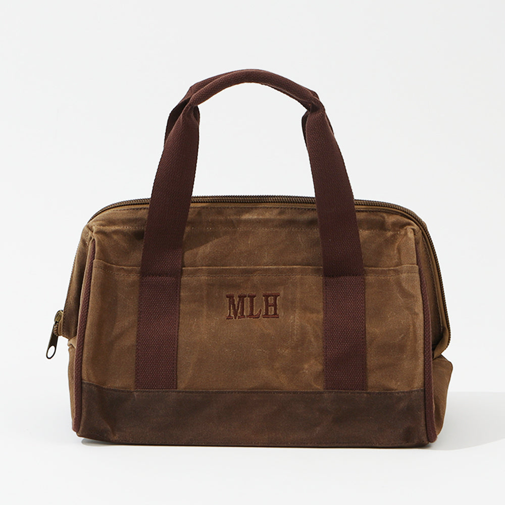 Monogrammed Waxed Tool Bag New