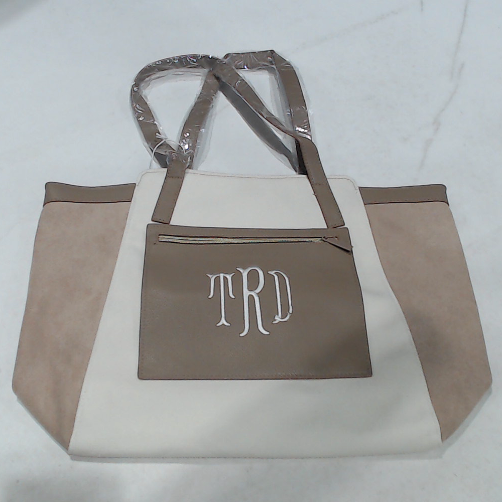 BLOOPER BAG: Monogrammed Colorblock Tote Bag