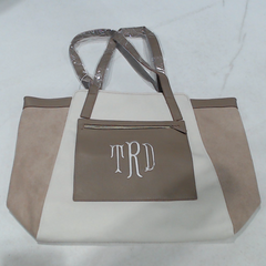 BLOOPER BAG: Monogrammed Colorblock Tote Bag