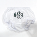BLOOPER KIDS: Monogrammed White Eyelet Baby Bloomers