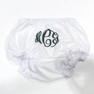 BLOOPER KIDS: Monogrammed White Eyelet Baby Bloomers