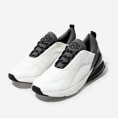 Monogrammed Colorblock Sneakers in Charcoal