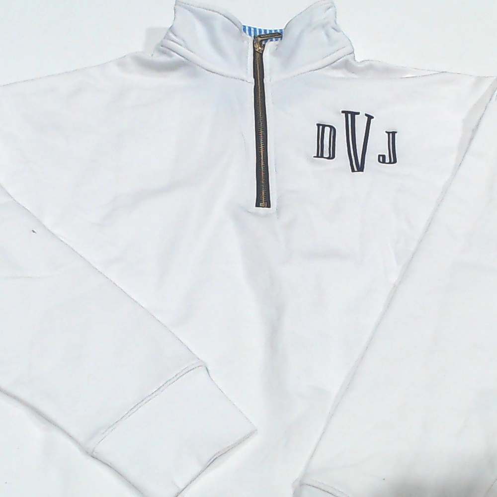 BLOOPER CLOTHING: Monogrammed Quarter Zip Sweatshirt