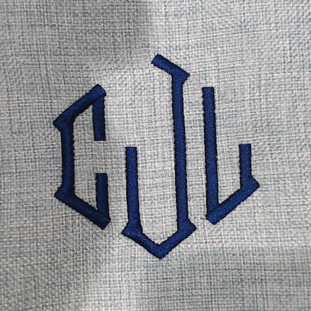 BLOOPER ACCESSORY: Monogrammed Linen Pillow Case