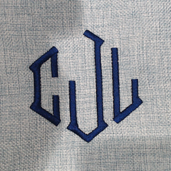 BLOOPER ACCESSORY: Monogrammed Linen Pillow Case