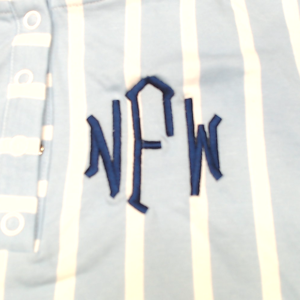 BLOOPER CLOTHING: Monogrammed Ruffle Pajama Top