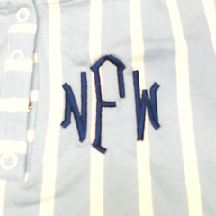 BLOOPER CLOTHING: Monogrammed Ruffle Pajama Top