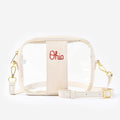 ohio state buckeyes clear stadium crossbody bag in bone