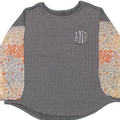BLOOPER CLOTHING: Monogrammed Puff Sleeve Top