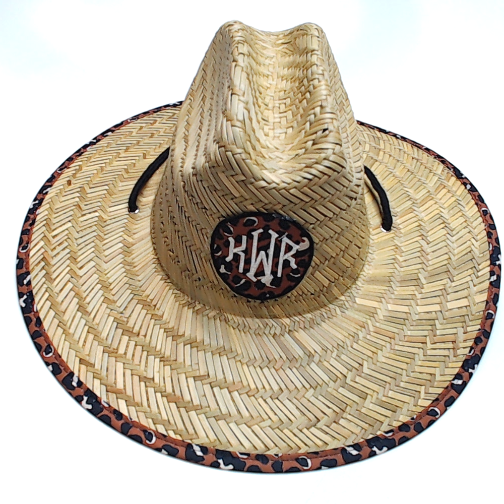 BLOOPER ACCESSORY: Monogrammed Straw Hat