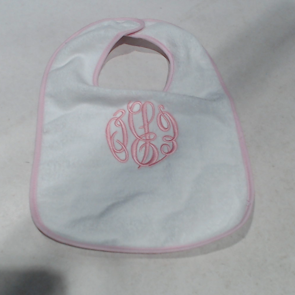 BLOOPER KIDS: Monogrammed Outline Baby Bib