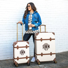 FA26 DUO Vintage Carry on Suitcase and Vintage suitcase with Peyton