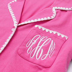 FA26 classic sleep set in hot pink detail shot
