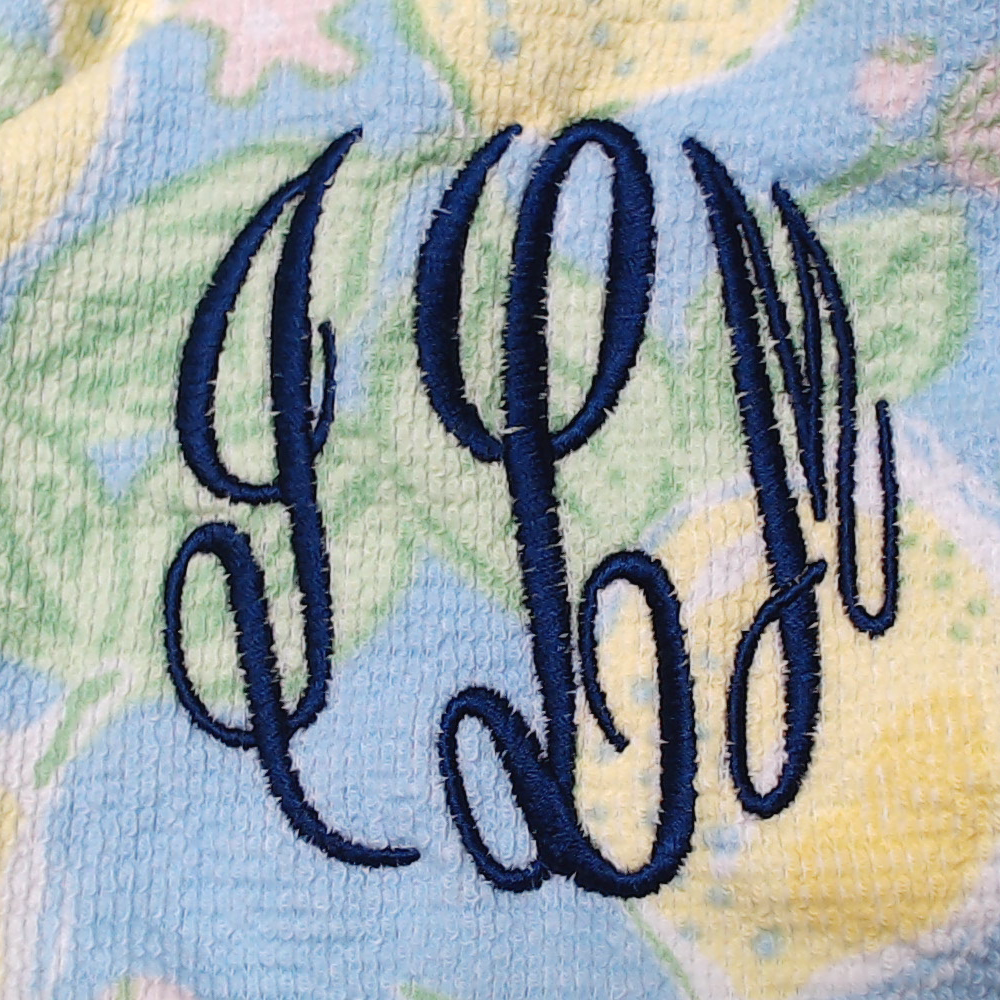 BLOOPER SWIM: Monogrammed Coastal Cover Up