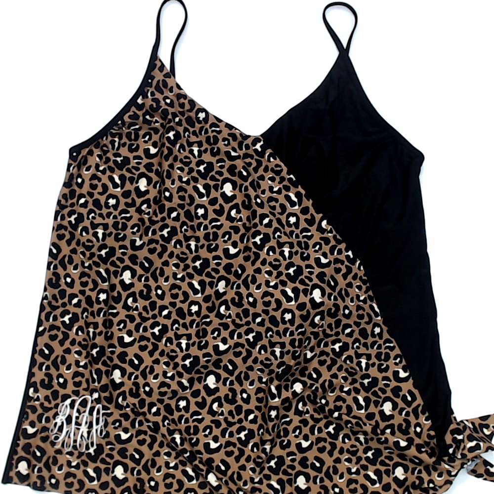 BLOOPER SWIM: Monogrammed Ruched Tankini