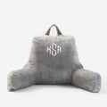 Monogrammed Lounge Pillow Cover in Grey