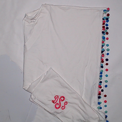 BLOOPER SWIM: Monogrammed Pom Pom Cover Up