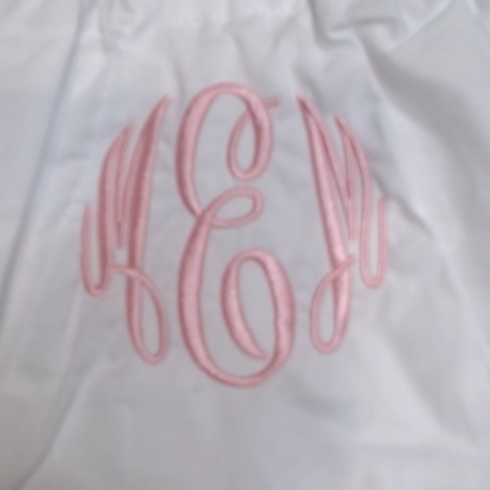BLOOPER KIDS: Monogrammed White Eyelet Baby Bloomers