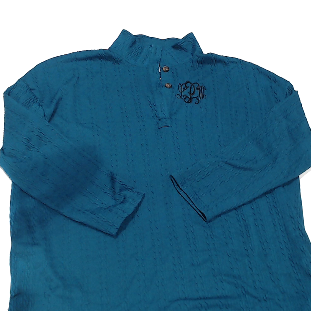 BLOOPER CLOTHING: Monogrammed Cable Knit Pullover