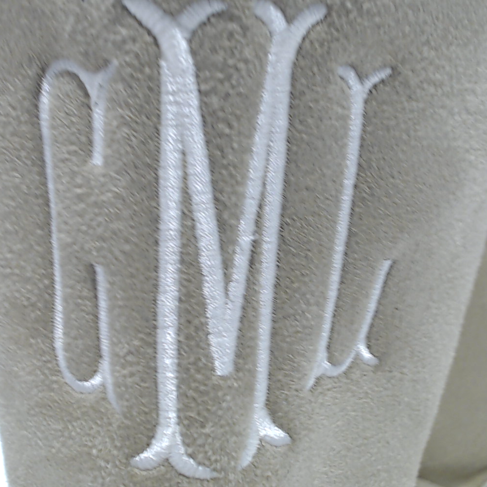 BLOOPER SHOES: Monogrammed Sherpa Tie Booties