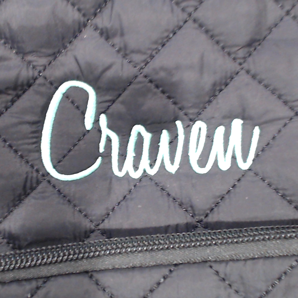 BLOOPER BAG: Monogrammed Quilted Laptop Backpack