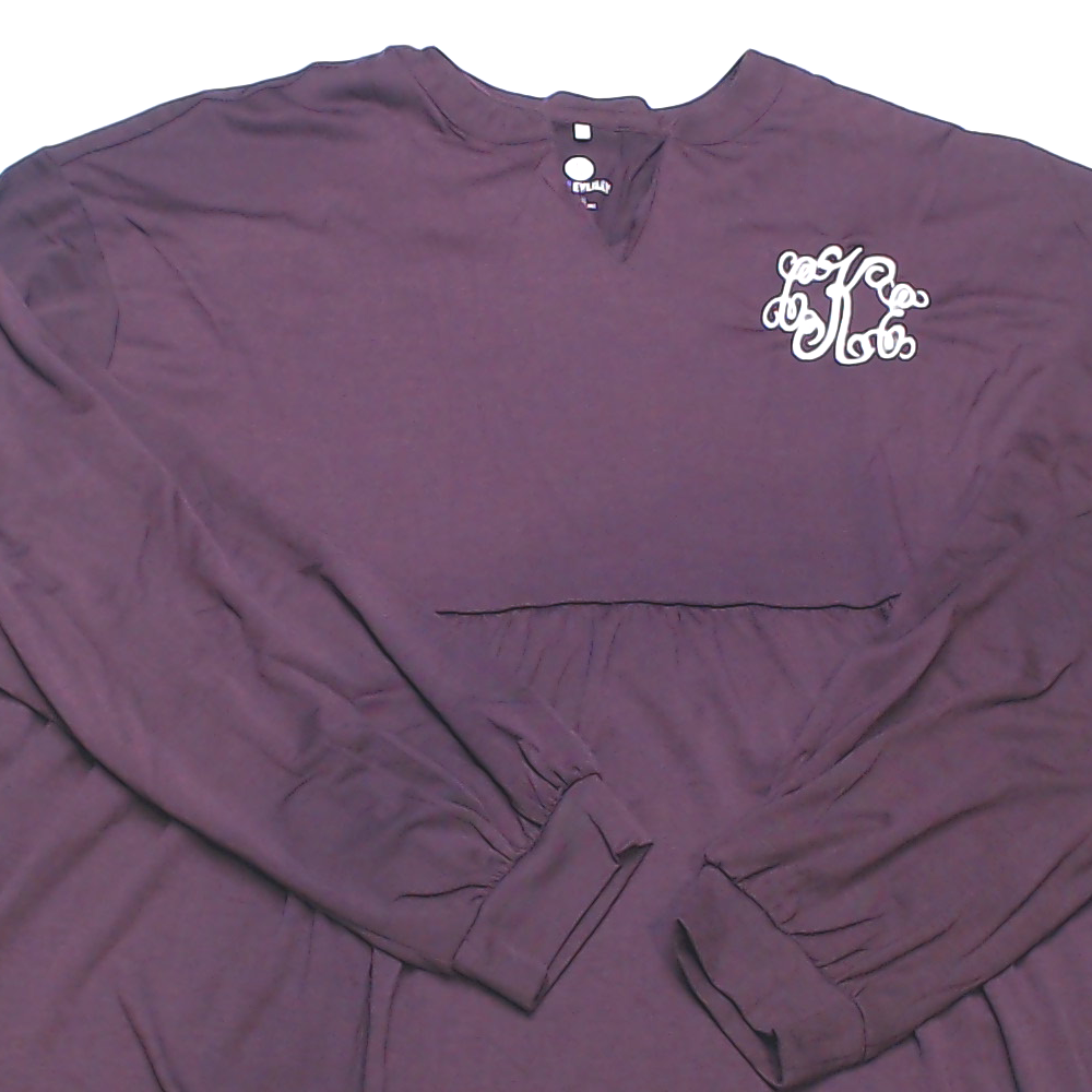 BLOOPER CLOTHING: Monogrammed Peplum Top