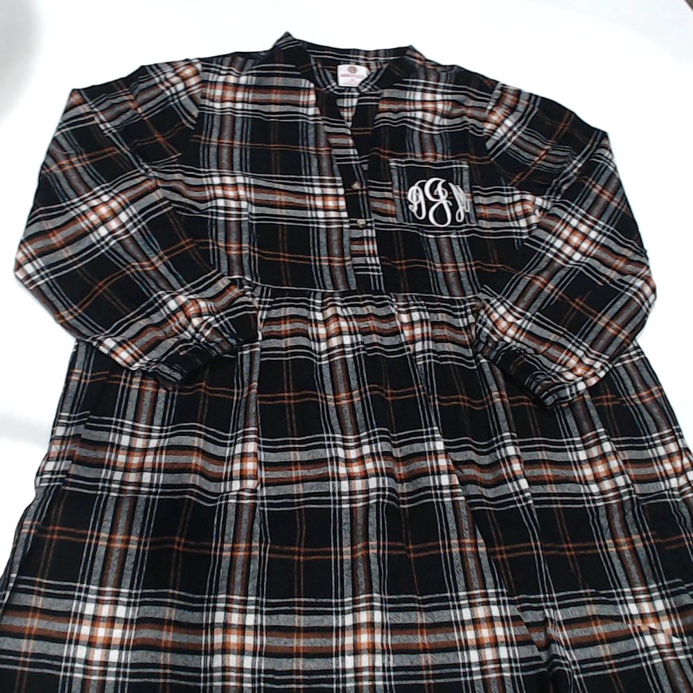 BLOOPER CLOTHING: Monogrammed Plaid Dress