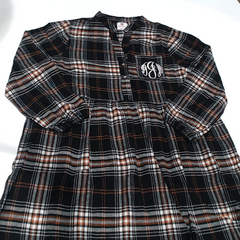 BLOOPER CLOTHING: Monogrammed Plaid Dress