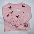 BLOOPER KIDS: Monogrammed Kids Sequin Hearts Sweatshirt