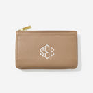 Monogrammed Phone Wallet | Tan