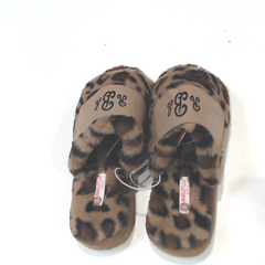 BLOOPER SHOES: Monogrammed Fuzzy Slippers