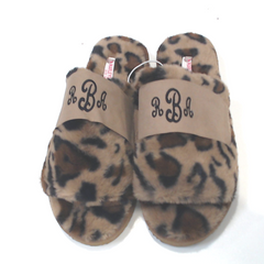 BLOOPER SHOES: Monogrammed Fuzzy Slippers